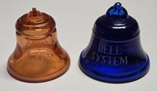 1011: 2 glass bells: brown 