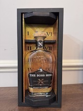 Whistlepig BOSS HOG X The Commandments BOX & BOTTLE Unrinsed Rye Whiskey EMPTY picture
