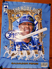 Salvy's Record-Breaking Home Run Poster KC Royals Salvador Perez Captain 318 NEW picture