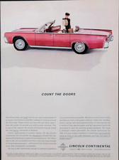 Lincoln Continental Original 1962 Vintage Print Ad Wall Art picture