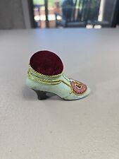 Vtg PINCUSHION Ring Display Miniature Shoe Boot Slipper Figurines Collectibles picture