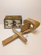 Antique H.C White Stereo Card Stereoscope Viewer 19th Century & 40+ Cards picture