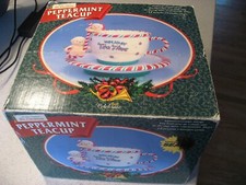 Mr. Christmas Peppermint Teacup Musical Spinning Christmas Decoration 12 Songs picture