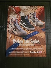 Reebok Jam Series Reverse Jam Thunder Jam Print Ad 1990 8x11 Great To Frame picture