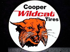 COOPER Wildcat Tires - Original Vintage 1960's 70's Racing Decal/Sticker picture