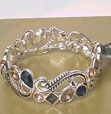 A Silver-tone Link Bracelet With A Scroll By Dillard's Nickel Free Tag Attached  picture