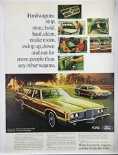 1972 Ford LTD Country Squire Gran Torino Station Wagons Retro Original Print Ad picture
