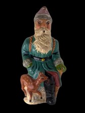 Vaillancourt Folk Art Starlight Santa 2003 Chalkware Father Christmas Deer Box picture