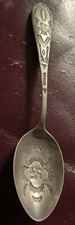 VINTAGE NATIVE AMERICAN NAVAJO Whirling Log Thunderbird W/log Ingot SILVER SPOON picture