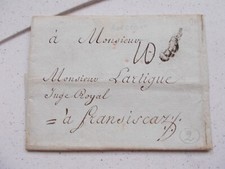 LETTER FROM BORDEAUX.DE M.ST MARTIN TO M.LARTIGUE JUDGE TO FRANCESCAS BY NERAC.1778. picture