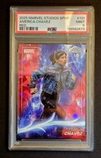 2025 Topps Chrome Marvel Studios PSA 9 ALPHA  1/5  America Chavez Red Sapphire picture