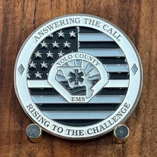 Yolo County EMS Week 2022 Thin White Line Double Sided Challenge Coin W#33 picture