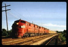 Duplicate Slide GMO #102A EMD E7A Gulf Mobile Ohio 1971 Springfield IL Passenger picture