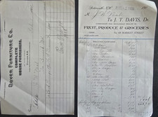 2 VTG Bill of Sale Letterhead Documents, New Hampshire, 1908 & 1909 picture