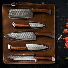HANDMADE CHEF Set Of 5 Pieces ,Custom Handmade Chef SET Kitchen Chef Knives set picture
