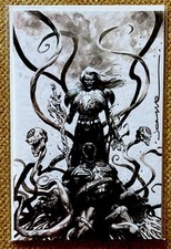 KING IN BLACK #2 EXCLUSIVE JEROME OPENA B/W Virgin - SIGNED W/ COA KNULL VENOM picture
