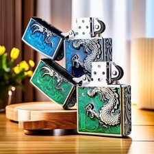 Green/Blue Dragon Zorro Lighter picture