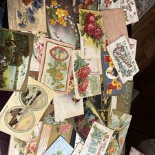 Lot of 35 Antique Postcards Vintage 1909 1910 Floral Landscape Family Baby PC picture