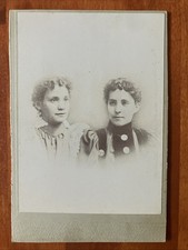 Two Pretty Women Curls Antique Photo Cabinet Card picture