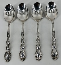 4 Tablespoons Soup Spoon Oneida Community Silverplate Silverware MODERN BAROQUE picture