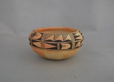 Anita Polacca (1929-2008) - Vintage Traditional Hopi Yellow Ware Pot Bowl picture