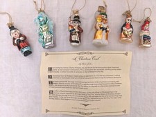 Thomas Pacconi Classics A Christmas Carol 2004 Set of 6 Glass Ornaments picture