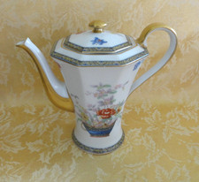 Theodore Haviland Limoges France Ganga Octagonal Coffee Pot Heavy Gold Gilt picture