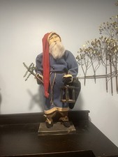 Primitive , Vintage , Rustic , Arnetts Country Store 22” Santa Holding Lantern picture