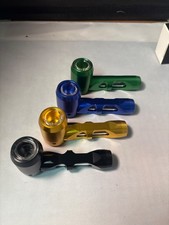 Glass tobacco hand Pipe Aluminum Metal Body with glass Bowl Portable  Pipe 4