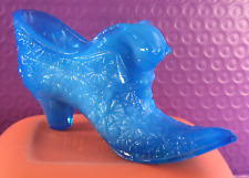 LIght Cloudy Blue Slag Cat Head Slipper Shoe - Shoes of Glass Collection picture