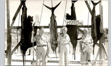 SWORDFISH CATCH acapulco mx c1940s postcard mexico fishing real photo rppc fish picture