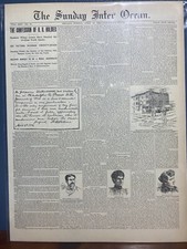 VINTAGE NEWSPAPER HEADLINE~ H.H. HOLMES CONFESSION SERIAL KILLER CHICAGO 1896 picture
