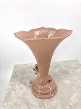 Vintage Pottery - Vase - Mid Century Cornucopia Pink Mauve picture