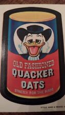 Quacker Oats Topps Wacky Packages 1973 1st series White Back Sticker picture