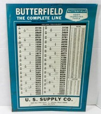 RARE BUTTERFIELD TOOL DERBY LINE, VERMONT HARDWARE STORE TIN CHICAGO U.S. SUPPLY picture