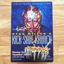 General Mills Ryan Miller Kick-Save Krunch Empty Cereal Box 2011 picture