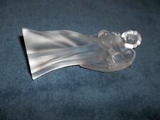 LLADRO CRYSTAL ANGEL W/GUITAR FIGURINE FROSTED SATIN 7 1/2