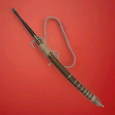 Vintage dah , daab Thai Vietnam Sword with Sheath  Marked Blade 30 1/2 inches picture
