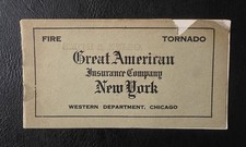 Antique Cyclone Tornado Damage Photo Booklet Great American Insurance c1900 Midw picture
