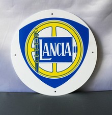 Lancia Vintage Shield Logo Heavy Metal Sign – 30 cm / 11.8” Round Wall Decor picture