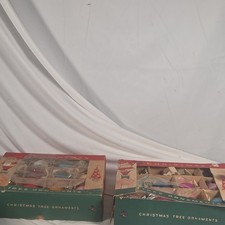 Vintage Fantasia Brand Glass Christmas Tree Ornaments Multicolor Lot of 2 Boxes picture