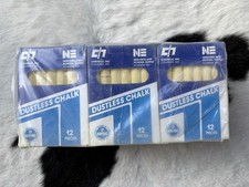 Charles Leonard Yellow Dustless Chalk 12 Boxes 144 Pc Pack Made in Israel NOS picture