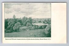 Floral Park NY-New York, John Lewis Childs Private Lawn, Vintage Postcard picture