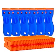 Plastic Razor Blade Scraper Tool, 6 Pcs with 60 Plastic... picture