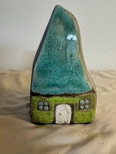 Ceramic House Cottage Flower Bud Vases picture