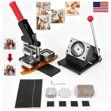 Square Fridge Magnet Press Machine Kit, 2x2 inch/50mm x 50mm, DIY Photo Fridge picture