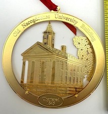Old Nacogdoches University Building Gold-Plated Holiday Ornament 1845 Charter picture