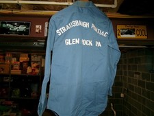 RARE  1950'S STRAUSBAUGH PONTIAC DEALERSHIP MECHANICS SHIRT/HAT GLEN ROCK PA picture