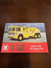 NEW UNCIRCULATED #298 1976 Oshkosh P-4A Trading Card Fire Engines picture