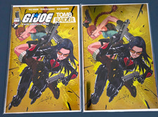 GI JOE TOMB RAIDER #1 GODTAIL 616 Trade FOIL Virgin Variant AB Set LTD 750 Comic picture